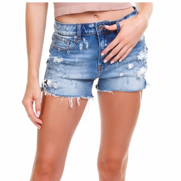 Pistola Winston Distressed Cutoff Denim Shorts - Picture 1 of 5